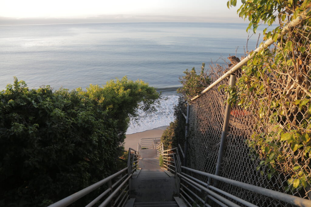 A staircase to Escondido Beach